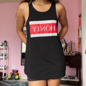 Black and red tank top